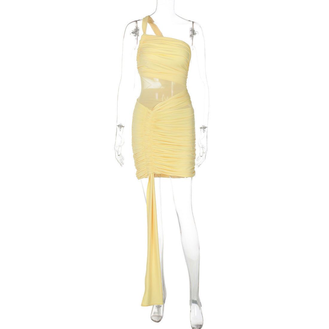 Damen Elegantes asymmetrisches Minikleid mit Drapierungen – Élara