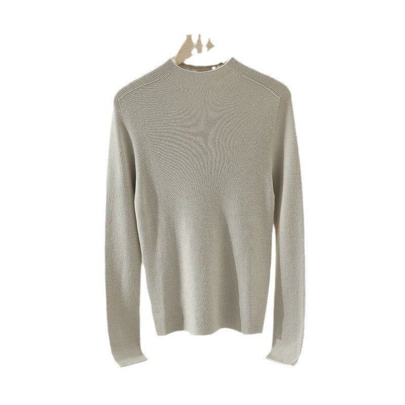 Damen Schlanker Feinstrick-Rundhalspullover mit Raglan-Schultereinsatz Echo Archiv