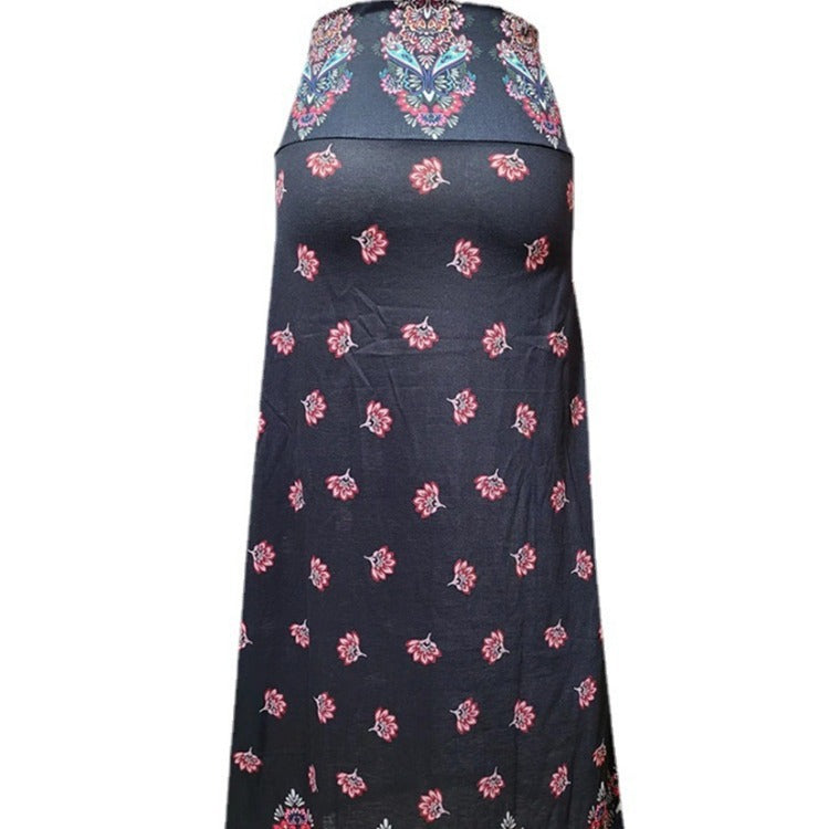 Damen nan Maxirock mit Elastikbund und Eingrifftaschen im Boho-Muster Echo Archiv