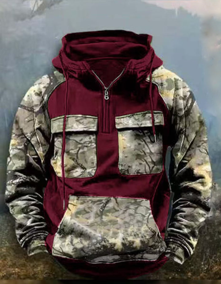 Herren Camouflage Funktionskapuzenpullover Echoarchiv