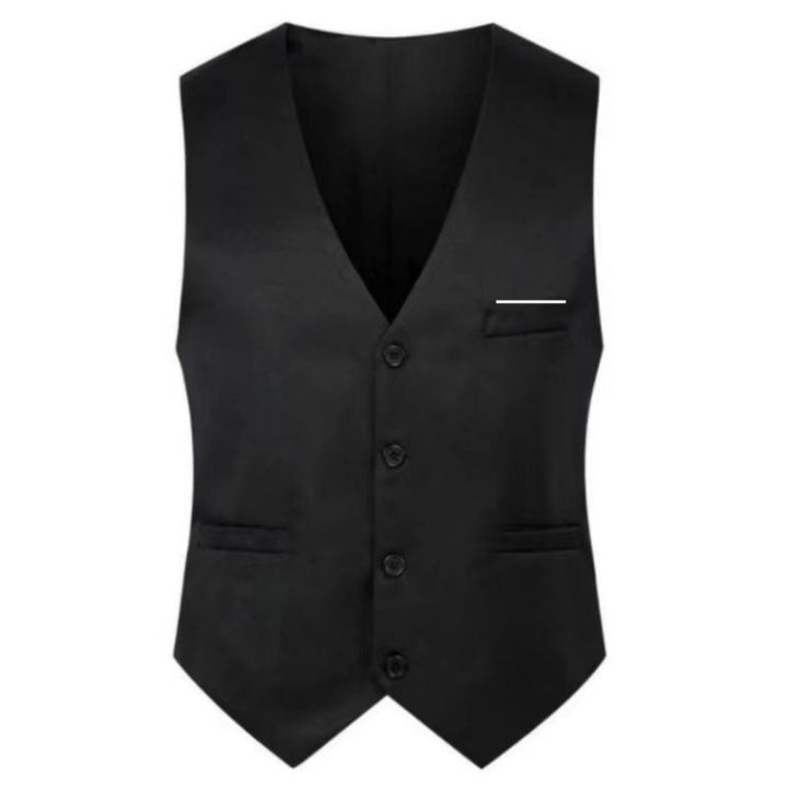 Herren nan elegante Satinweste mit V-Ausschnitt und schmal geschnittene Anzughose Echo Archiv