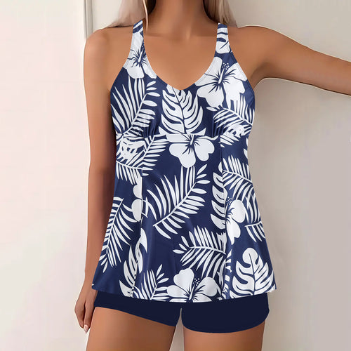 Damen nan Tankini-Set mit tailliertem Empire-Top und hochgeschnittener Badeshorts Echo Archiv