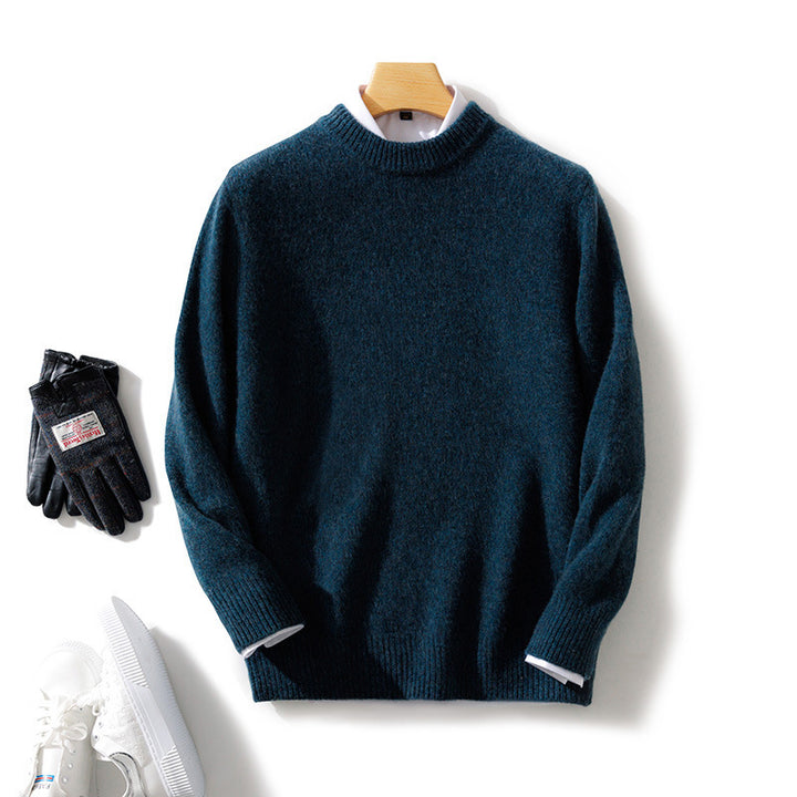 Herren Feiner Stehkragenpullover aus Kaschmir‑Blend mit gerippten Abschlüssen und schlanker Silhouette Echoarchiv