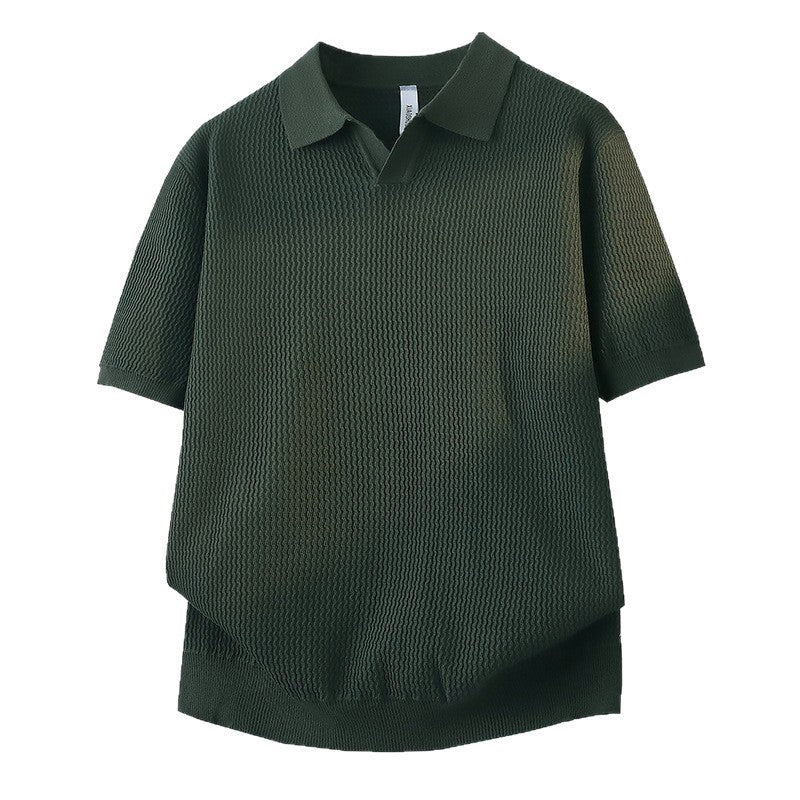 Damen Kurzarm Poloshirt mit strukturiertem Design Echo Archiv