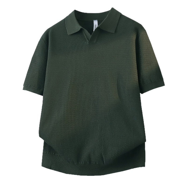 Damen Kurzarm Poloshirt mit strukturiertem Design Echo Archiv