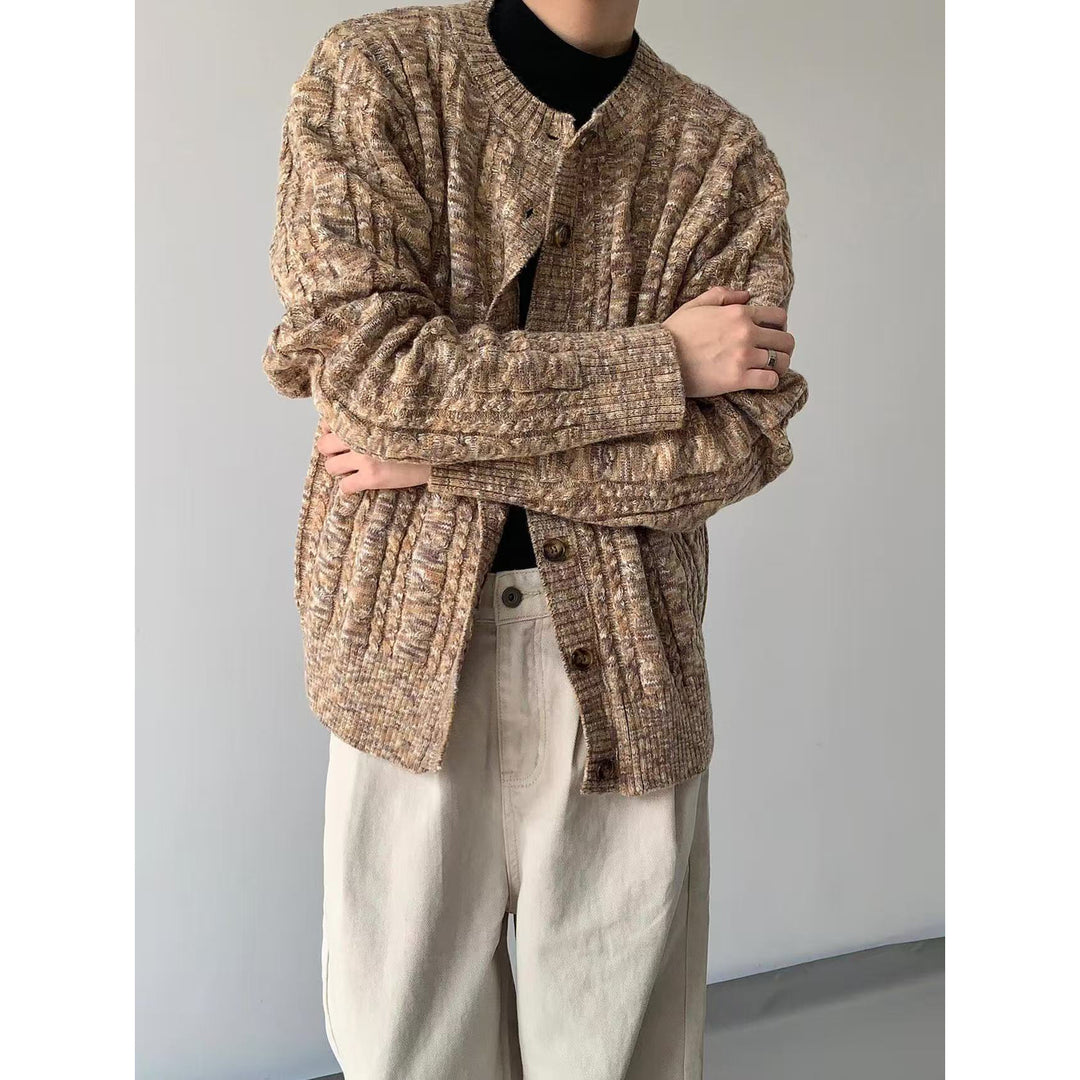 Damen Modische Strickjacke mit Knopfdetails Echoarchiv