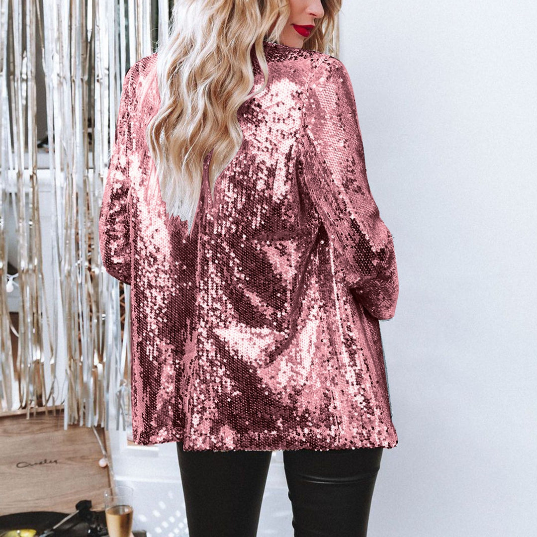 Damen Paillettenjacke mit weitem Schnitt und eleganten Details Echoarchiv