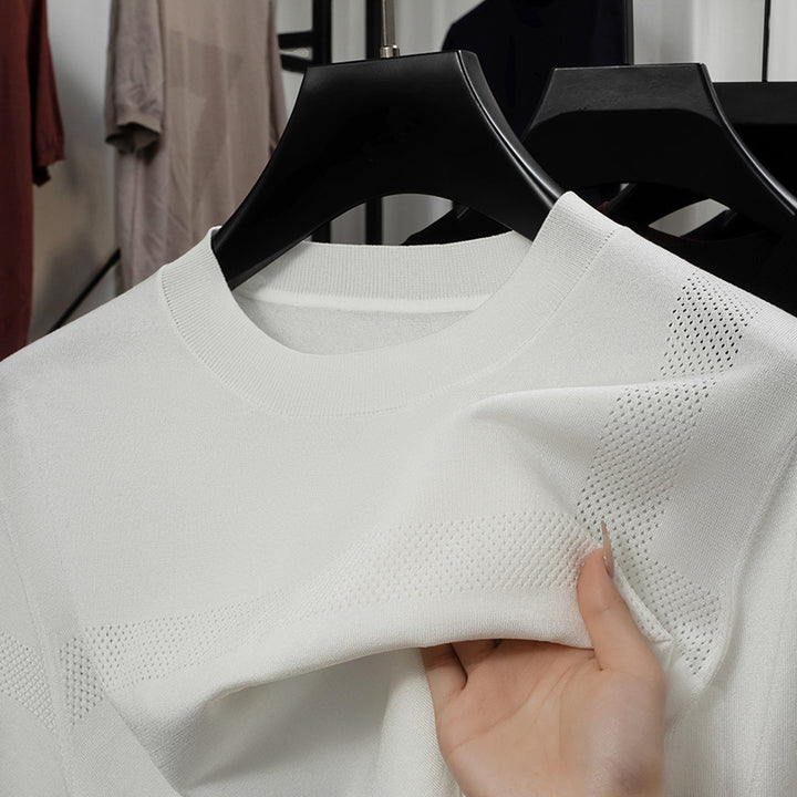 Herren sportliches T-Shirt mit atmungsaktiven Netzpaneelen Echoarchiv