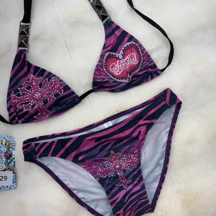 Damen Triangel-Bikini mit kreativem Muster Echo Archiv