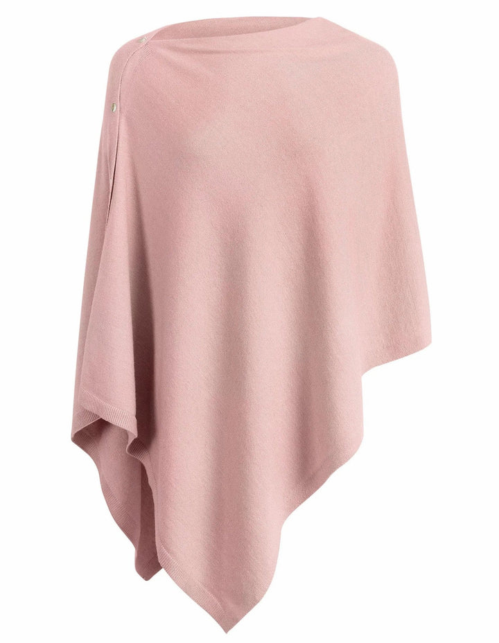 Damen vielseitiger Poncho aus hochwertiger Materialmischung – Célinea