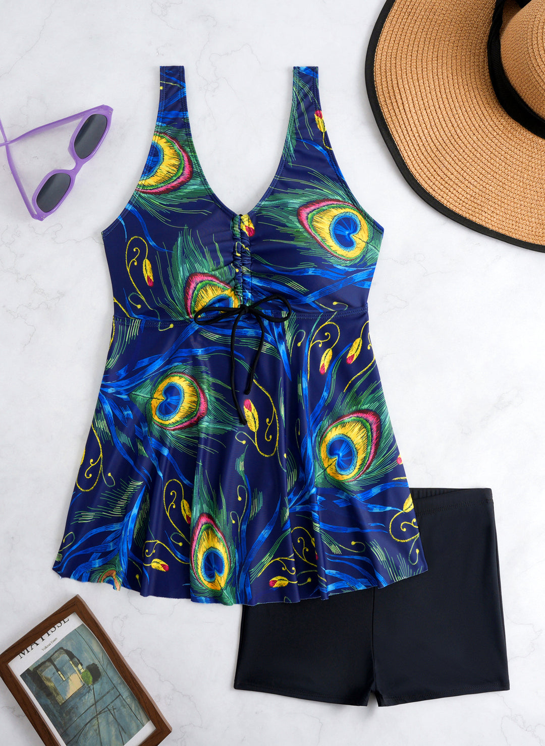 Damen Tankini-Set mit floralen Akzenten und bequemen Shorts Echo Archiv