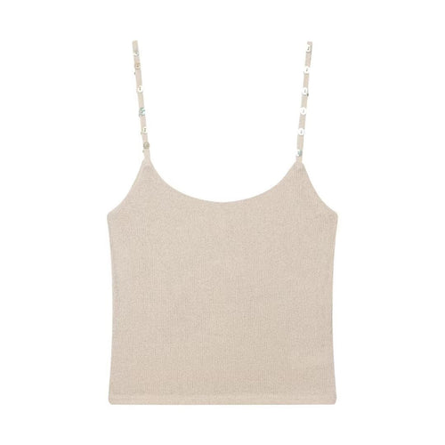 Damen Trägershirt mit feiner Struktur und dekorativen Knöpfen Echo Archiv