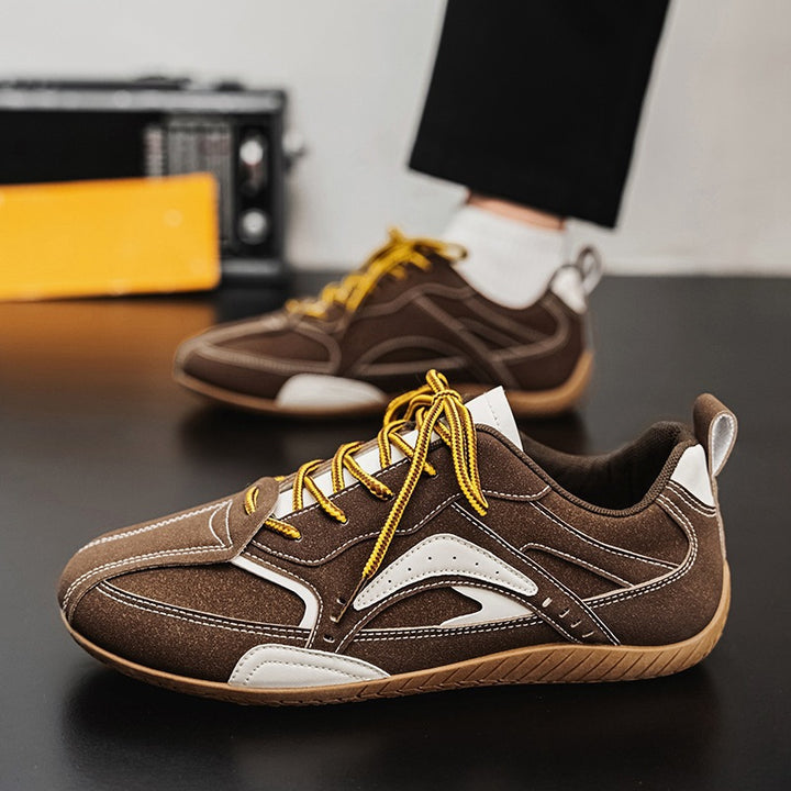 Unisex leichte Retro-Freizeitsneaker mit wildlederähnlichem Obermaterial, gepolstertem Einstieg und flexibler Gummilaufsohle – Norré
