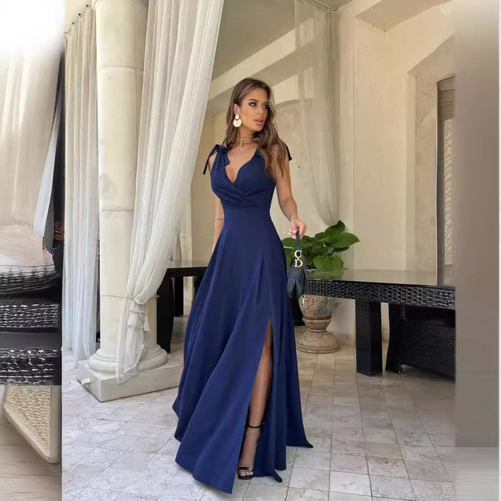 Damen Elegantes Abendkleid mit Hohem Schlitz Echoarchiv