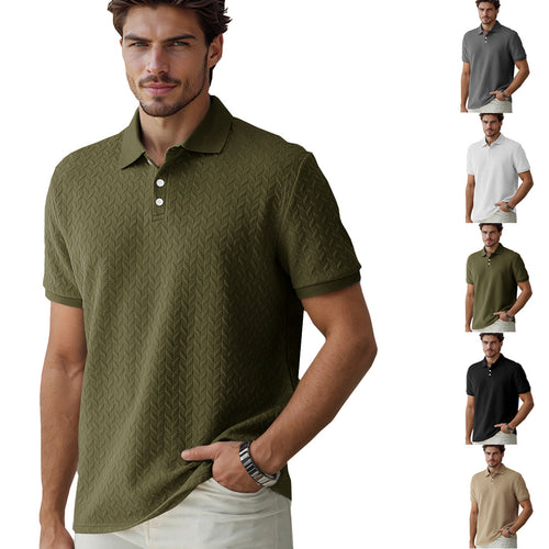 Herren Polohemd mit strukturiertem Design Echoarchiv