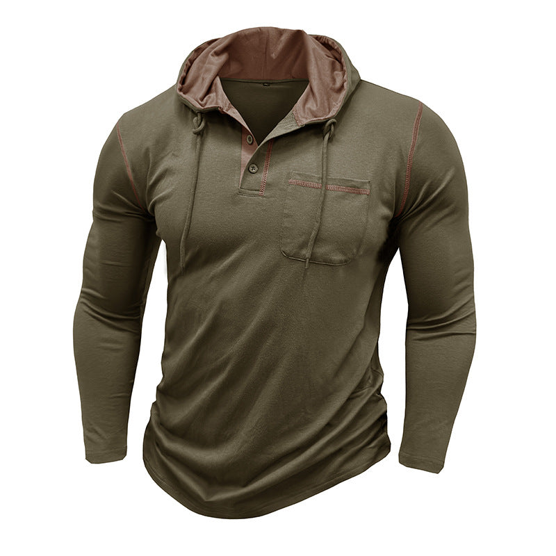 Herren Longsleeve-Hemd mit Kapuze Echoarchiv