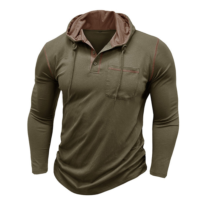Herren Longsleeve-Hemd mit Kapuze Echoarchiv