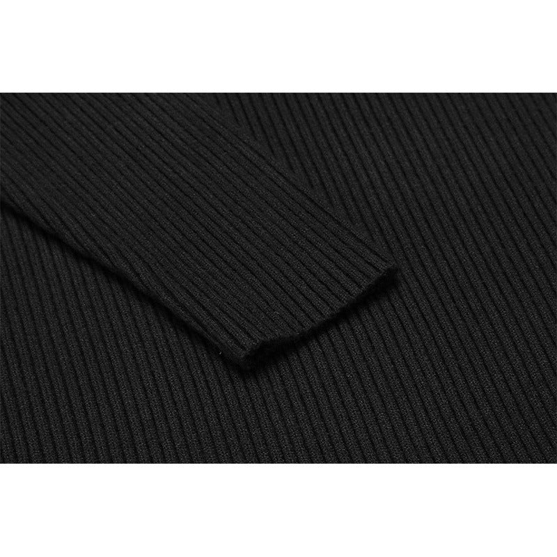 Herren Feinstrick-Pullover mit hohem Kragen und Rippstruktur Echoarchiv