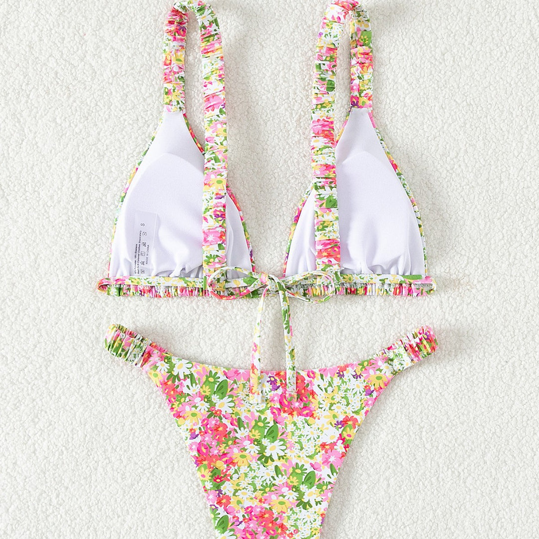 Damen Blütenmuster Triangel-Bikini Echo Archiv