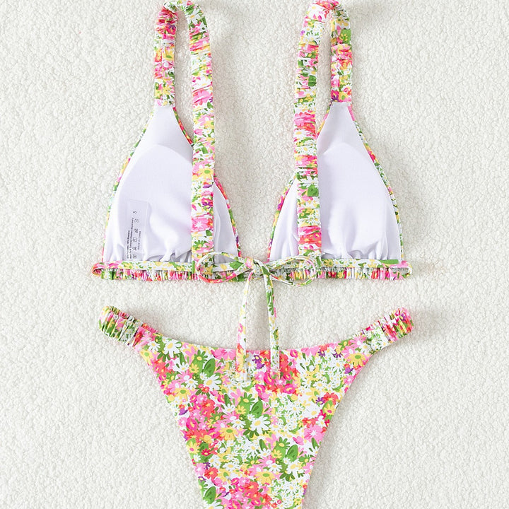 Damen Blütenmuster Triangel-Bikini Echo Archiv