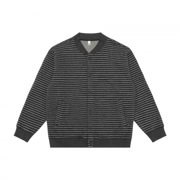 Herren Strukturiertes Strick-Cardigan mit Druckknopfleiste und geripptem Saum Echo Archiv