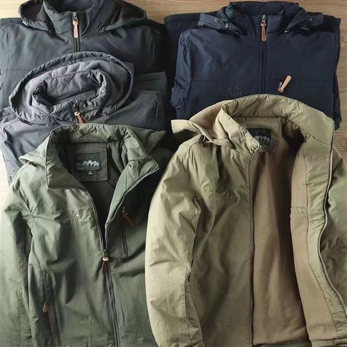 Herren nan wasserabweisende isolierte Allwetter-Trekkingjacke mit verstellbarer Kapuze und verdeckter Brusttasche Echo Archiv