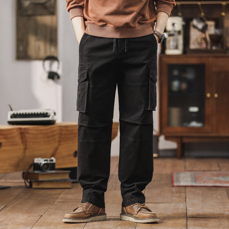 Herren Cargo-Hose im Utility-Stil mit Elastikbund, Kordelzug und Mehrfach-Taschen Echo Archiv
