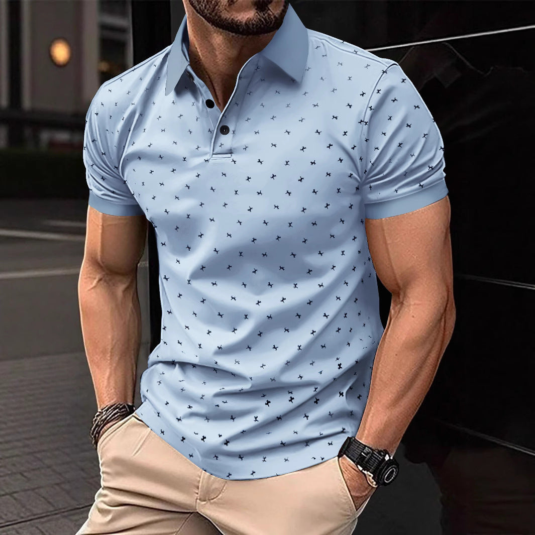 Herren Polohemd mit modernem floralem Design und hochwertiger Baumwollqualität Echoarchiv