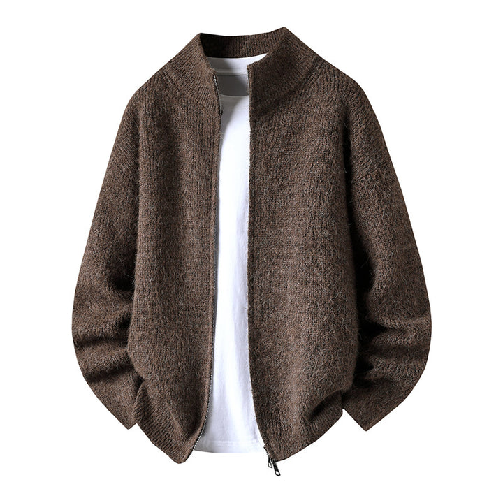 Damen Gemütliche Strickjacke mit Reißverschluss Echoarchiv