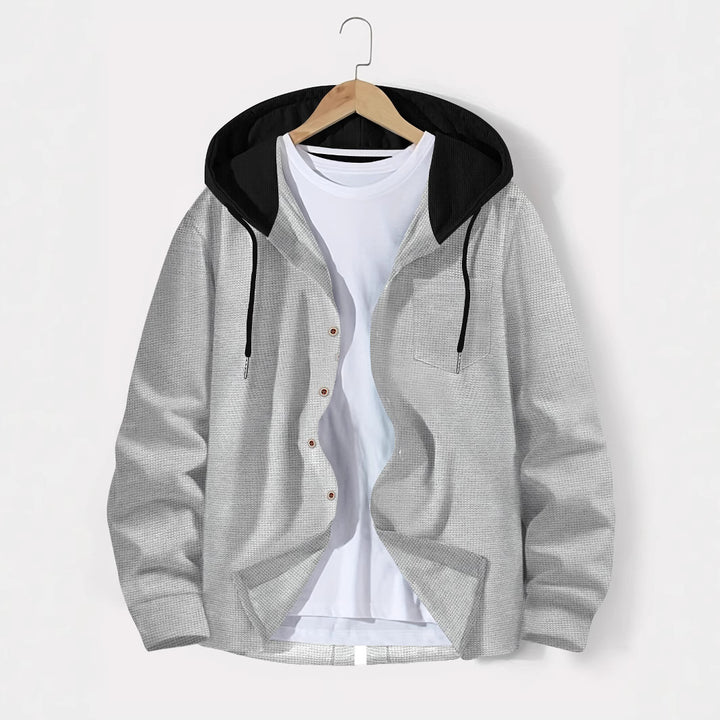 Herren lässige Jacke mit Kapuzen-Design und druckknopfverschluss Echoarchiv