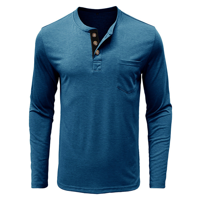 Herren Langarmshirt mit Knopfleiste Echoarchiv