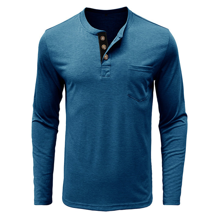 Herren Langarmshirt mit Knopfleiste Echoarchiv