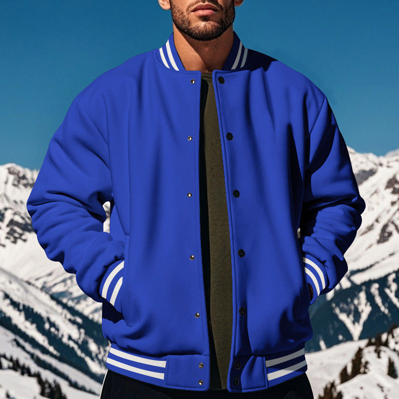 Herren sportliche Collegejacke mit praktischem Druckknopfverschluss Echoarchiv
