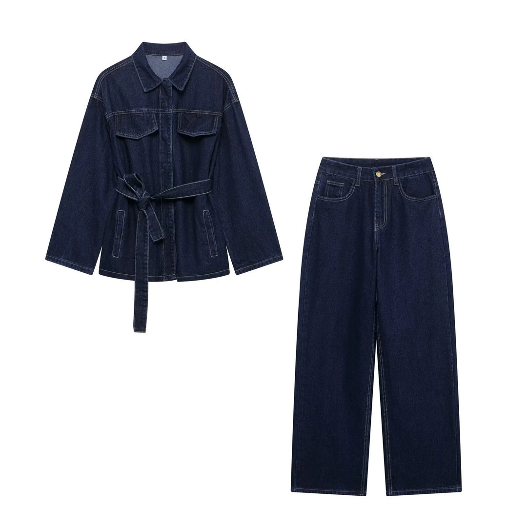 Damen nan hochgeschnittene, weit geschnittene Jeans mit geradem Bein und Fünf-Taschen-Details Echo Archiv