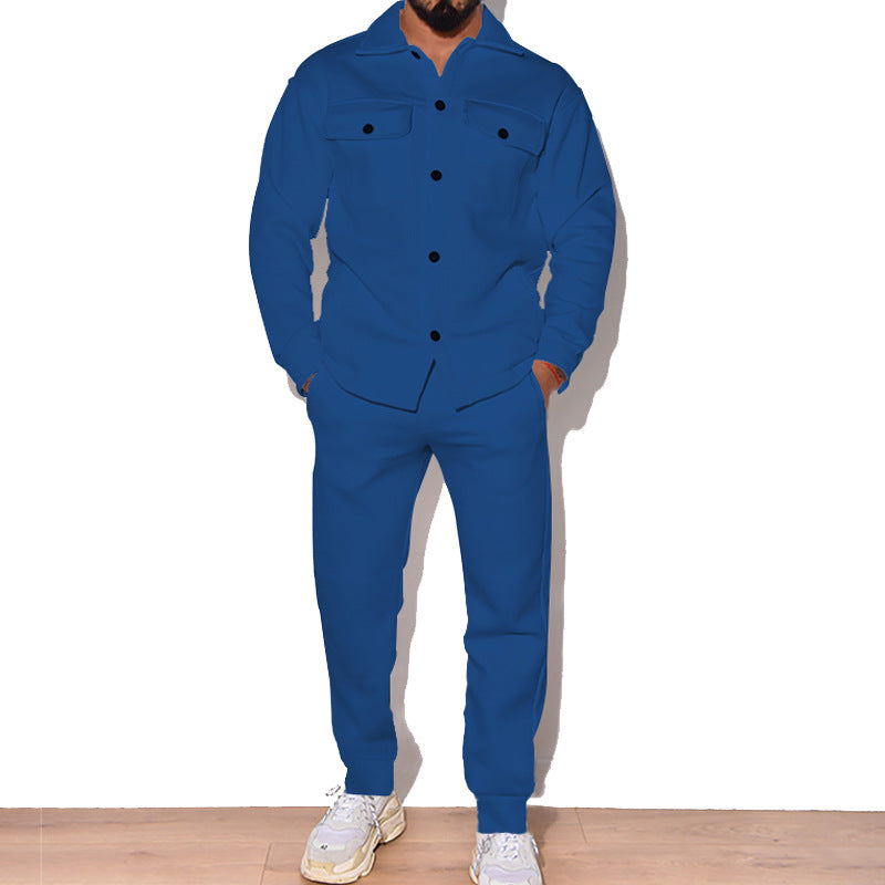 Herren modisches Freizeit-Set mit lässiger Jacke und bequemen Jogginghosen Echoarchiv