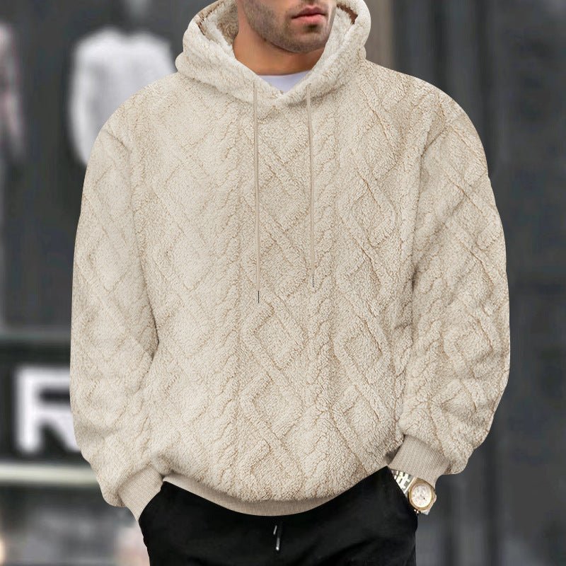 Herren Fleece Hoodie mit strukturiertem Design Echoarchiv