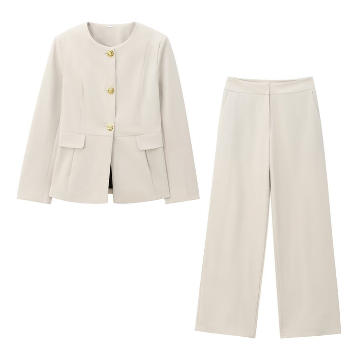 Damen nan weit geschnittene Culotte-Hose mit hohem Bund und verdecktem Verschluss Echo Archiv