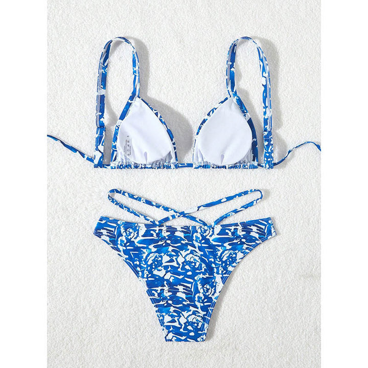 Damen Bunte Triangel-Bikini mit verstellbaren Trägern Echo Archiv