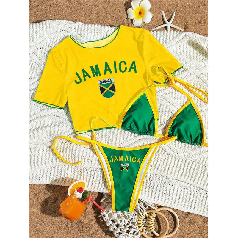 Damen Sexy Zweiteiler Bikini-Set mit sportlichem Oberteil Echo Archiv