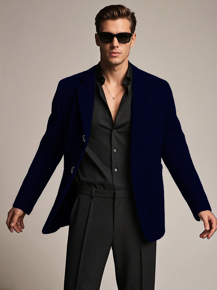 Herren eleganter und strukturierter Freizeitblazer Echoarchiv