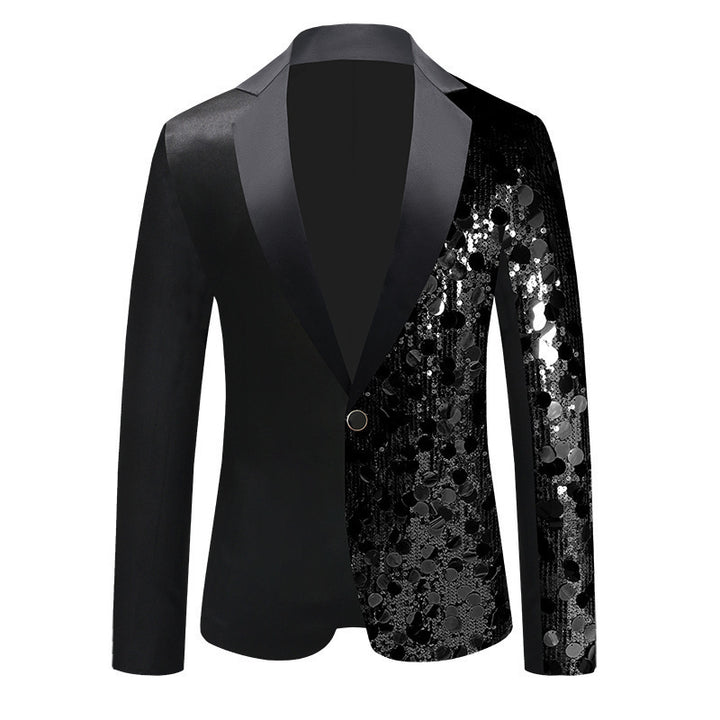 Herren Pailletten-Blazer mit einzigartigem Design und glamourösem Glanz Echoarchiv