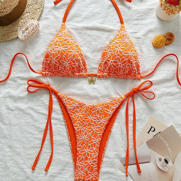 Damen Bikinitop und Spitzen-Bikiniunterteil Echo Archiv