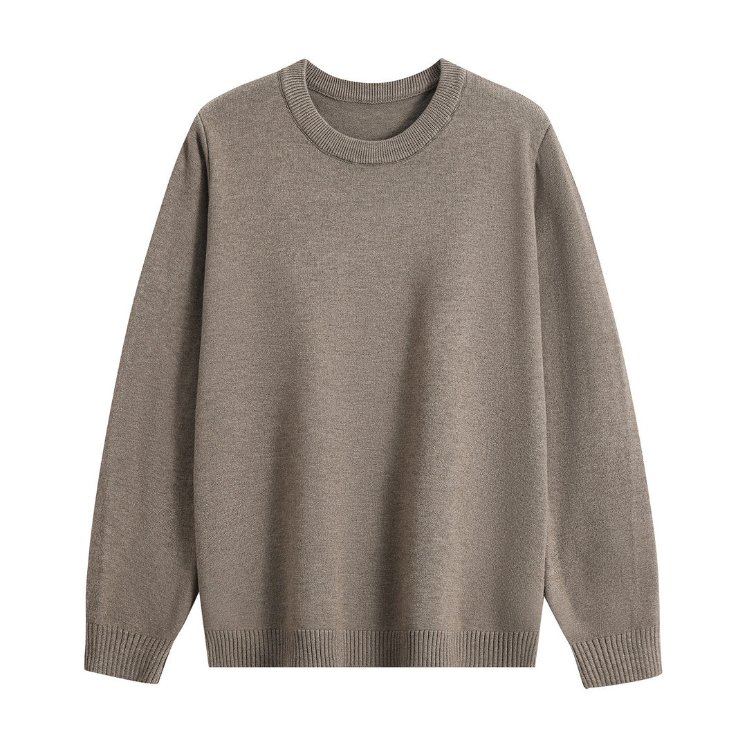Unisex Oversize Rundhals-Pullover aus schwerer Baumwollmischung mit gerippten Bündchen Echoarchiv