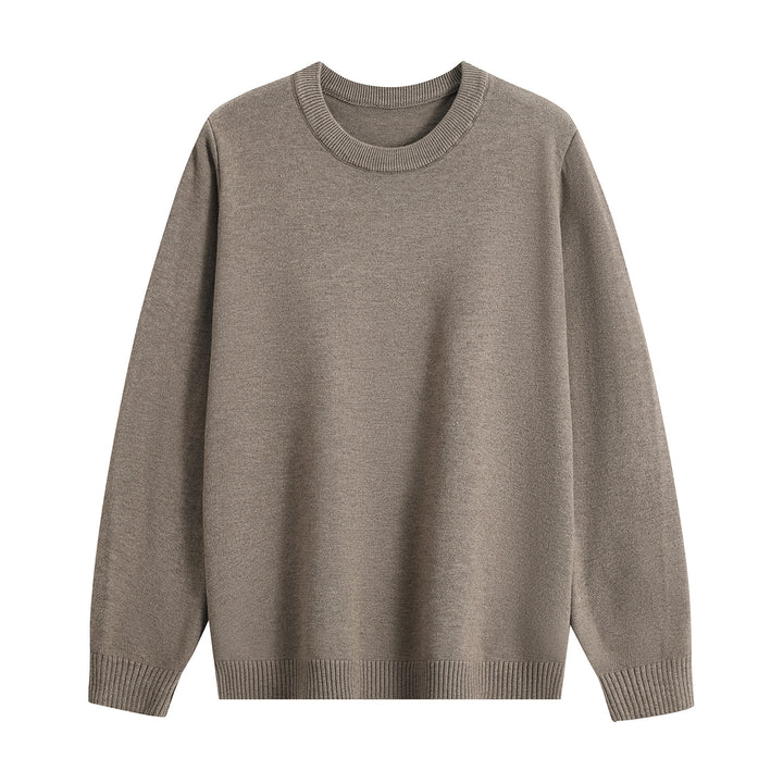 Unisex Oversize Rundhals-Pullover aus schwerer Baumwollmischung mit gerippten Bündchen Echoarchiv