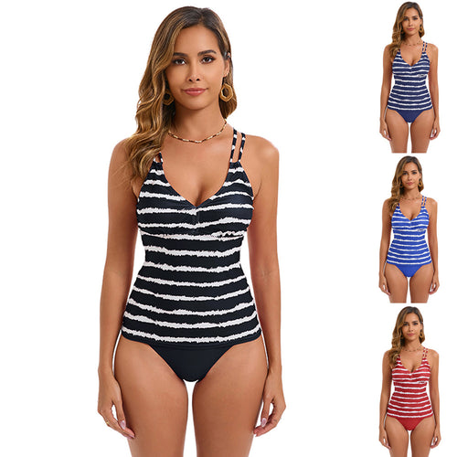Damen Tankini mit modischem Streifenmuster Echo Archiv