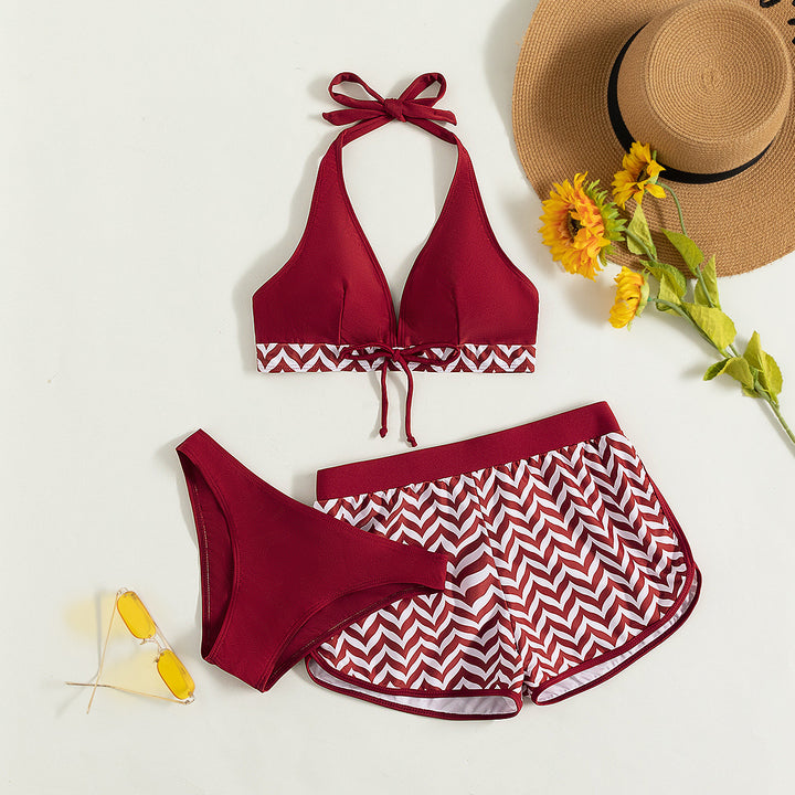 Damen Sport-Bikini-Set mit hoch geschnittenem Oberteil und komfortablen Shorts Echo Archiv