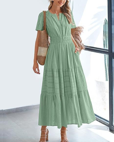 Midi-Kleid für Damen mit Rüschen-Details – Echo Archiv