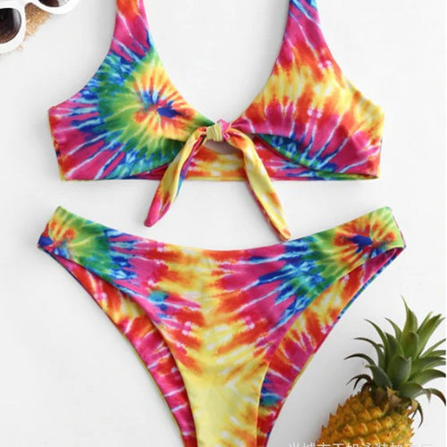 Damen Triangel-Bikini mit verspieltem Knoten-Design und hochwertigem Stoff Echo Archiv