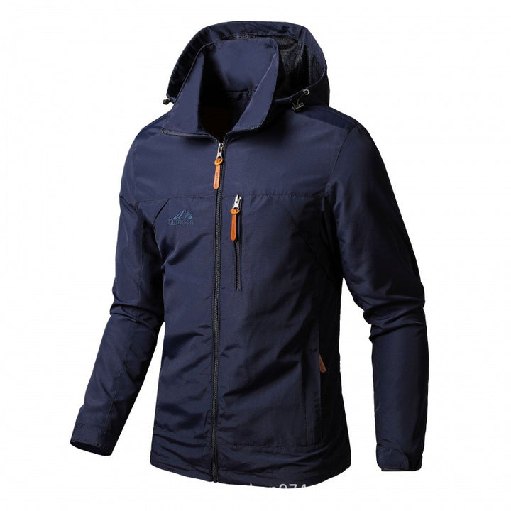 Herren nan leichte wasserabweisende Softshelljacke mit Kapuze und Sicherheitsreißverschluss Echo Archiv