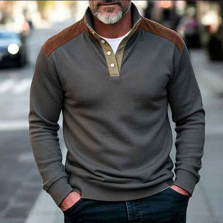 Herren Sportlicher Pullover mit Stehkragen Echo Archiv